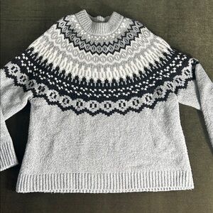 Universal Thread Fair Isle Soft Gray Knit Sweater